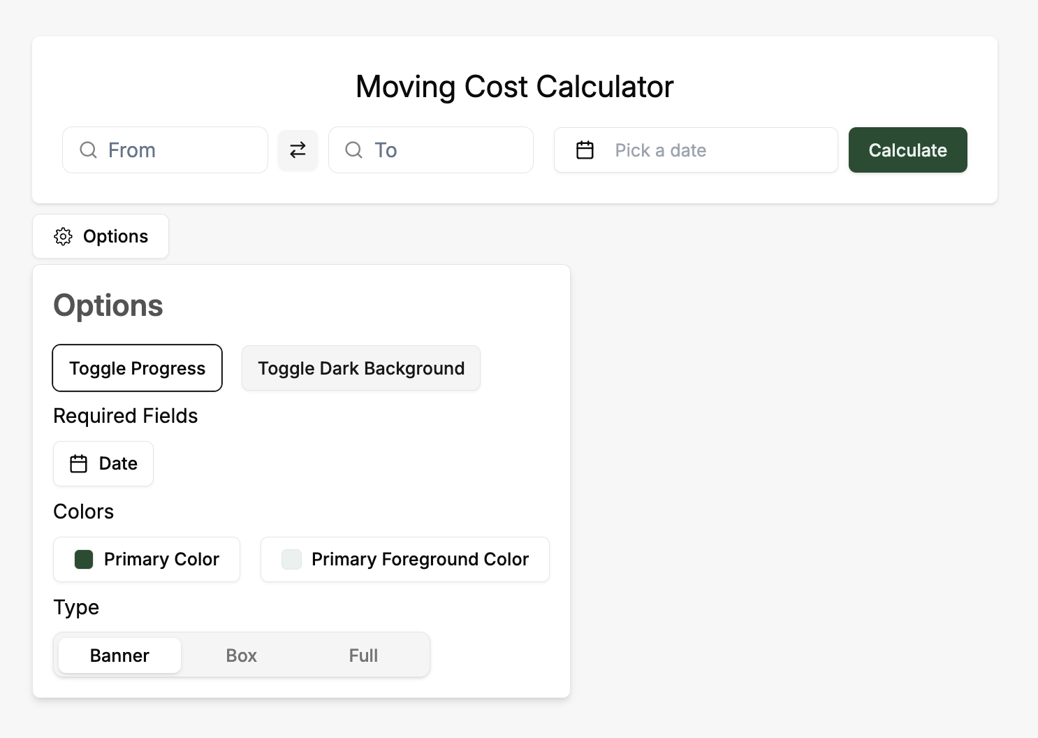Familliar interface makes it easy for clients to input their
information, intuitively.
